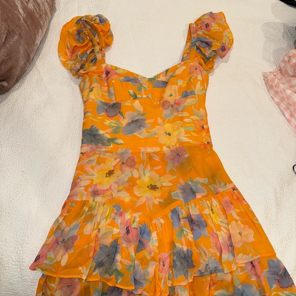 Amanda Uprichard Yellow Floral Dress